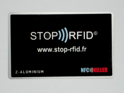 Carte Brouilleur* protection aluminium anti RFID NFC